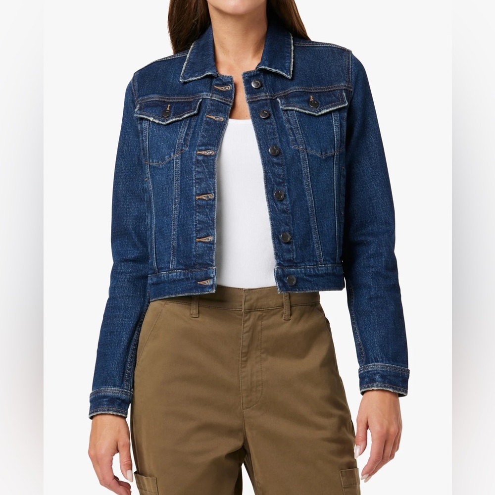 $228 Joe's Jeans Dalia‎ Cropped Denim Jean Jacket